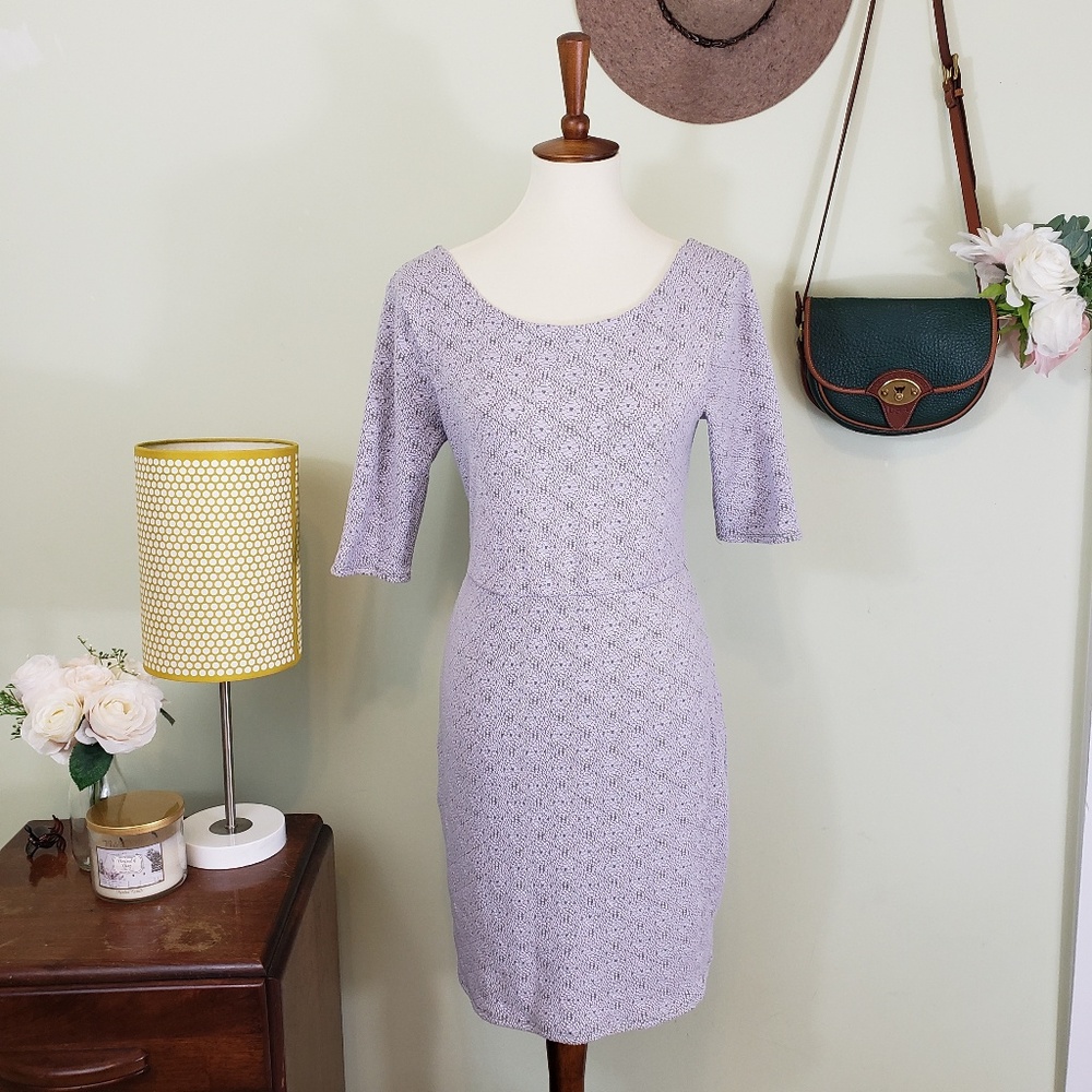 Free People Scoop Back Lilac Pattern Dress